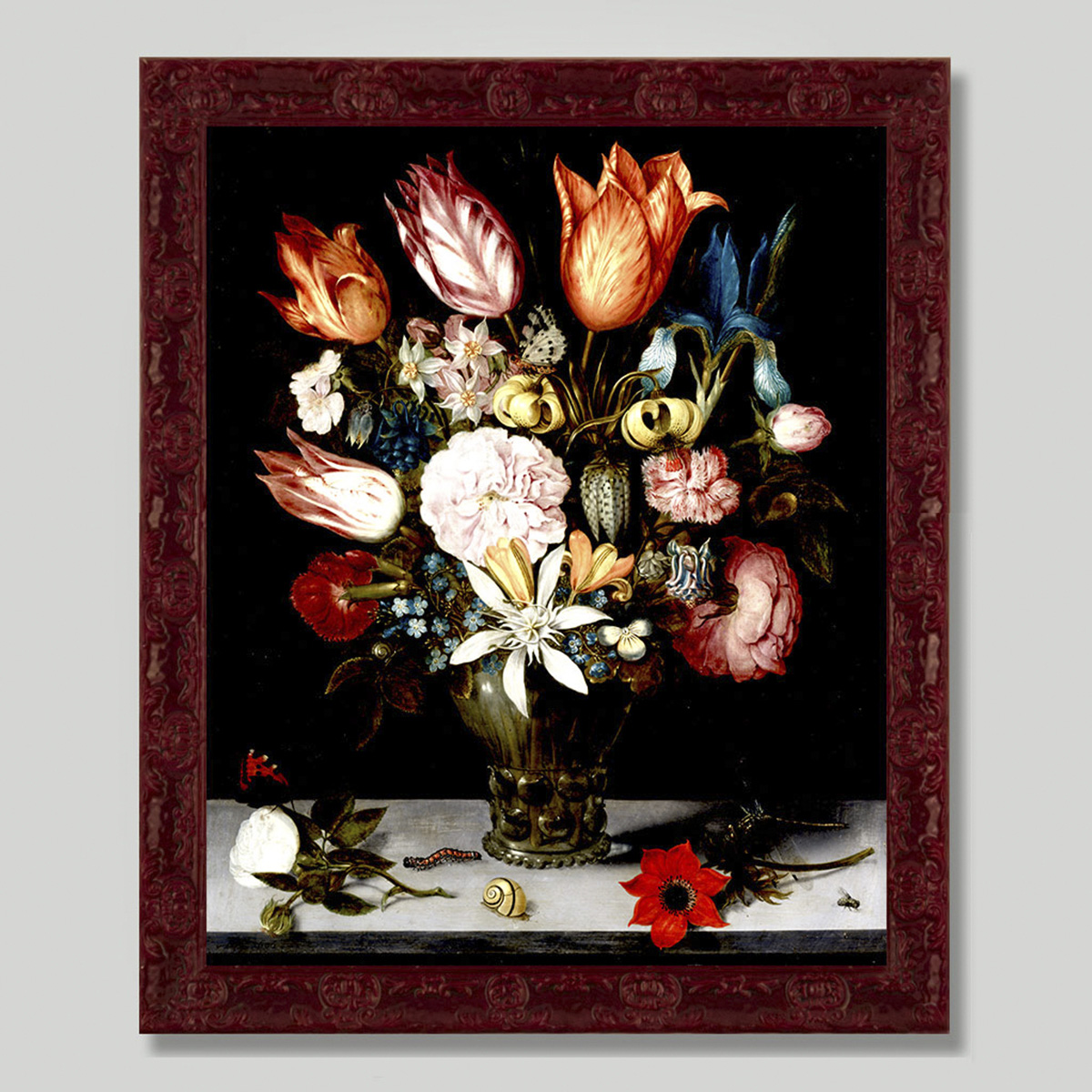 Framed floral art print